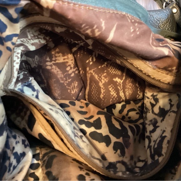 Sharif Gray Leather Hobo with Fringe and Studs - Picture 14 of 16